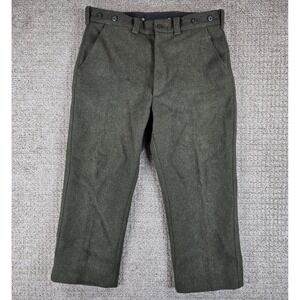 Vintage Filson Style 89 Mackinaw Wool Field‎ Pants Men's Size 36x25 Green